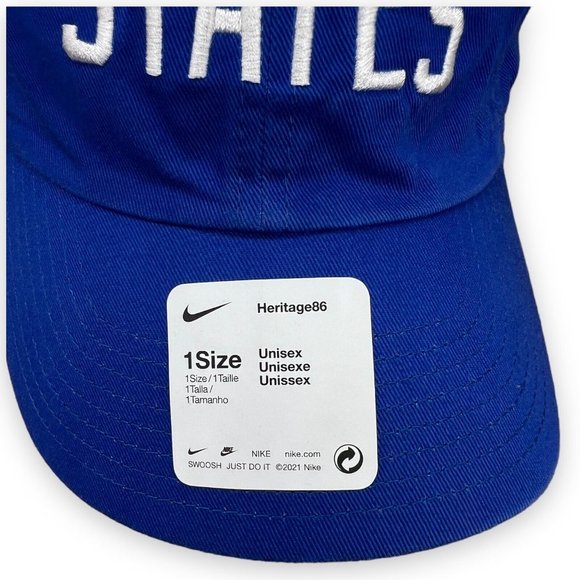 Nike x USA Campus‎ Cap Heritage 86 Strapback OSFM Blue C-11127 Soccer USA Shield - Picture 9 of 9